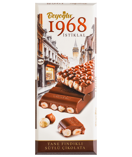 Beyoglu 1968 Istiklal Classic Milk Chocolate with Whole Roasted Hazelnuts - 6.00 oz (170g) - TryAladdin