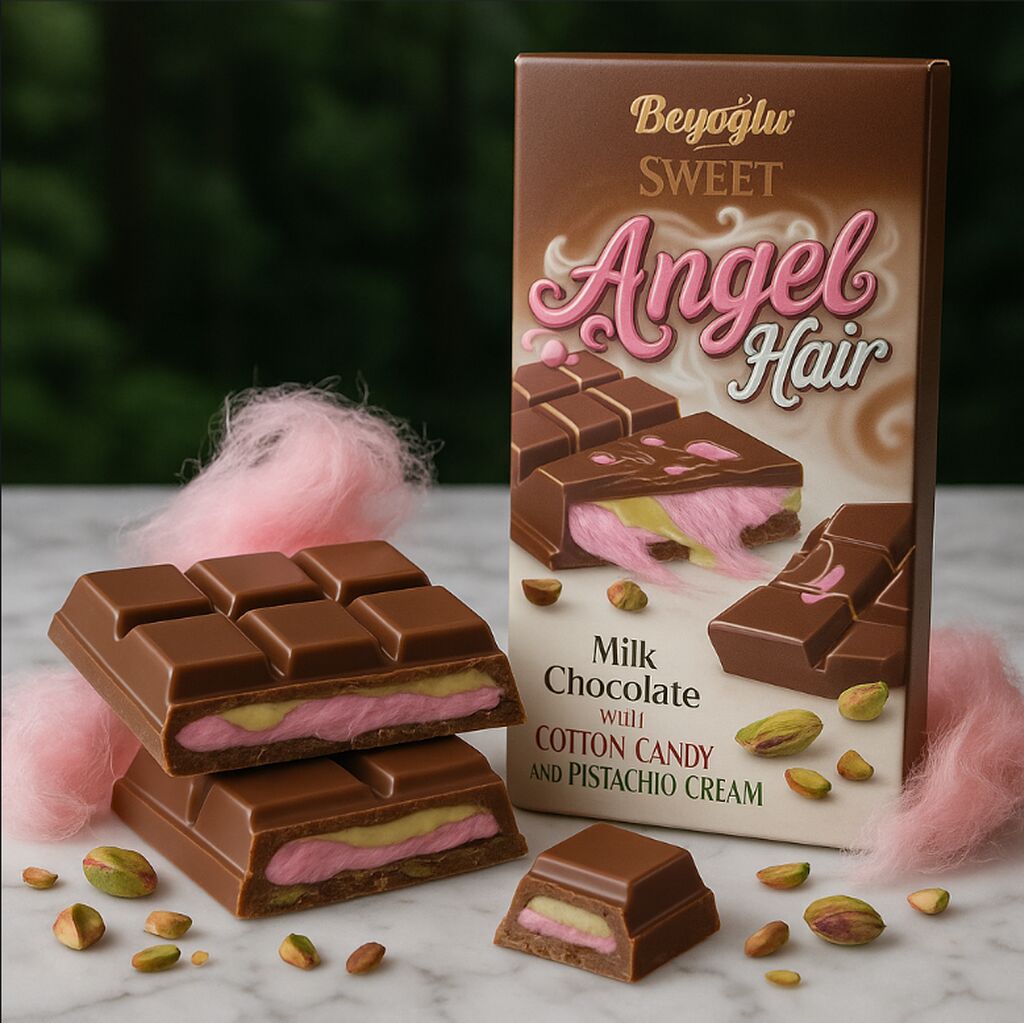 Beyoglu | Angel Hair Milky Chocolate with Cotton Candy and Pistachio Cream - TryAladdin