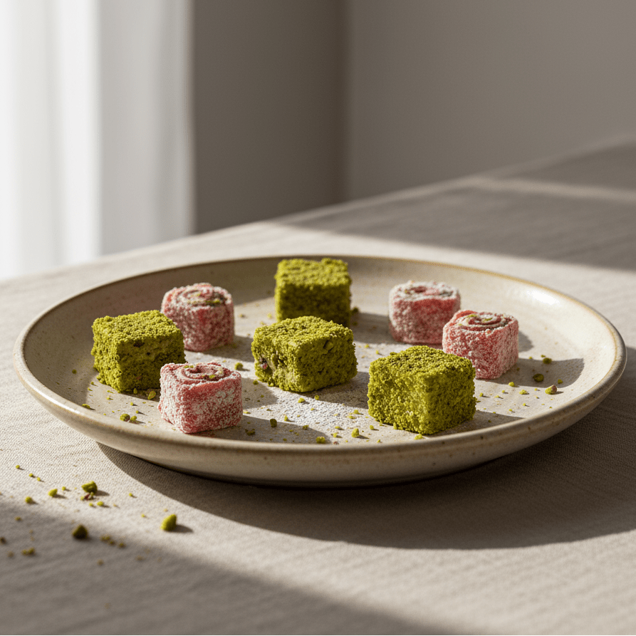 Carsibasi Premium Assorted Turkish Delight (Pistachio & Rose) - 180g Gift Box - TryAladdin