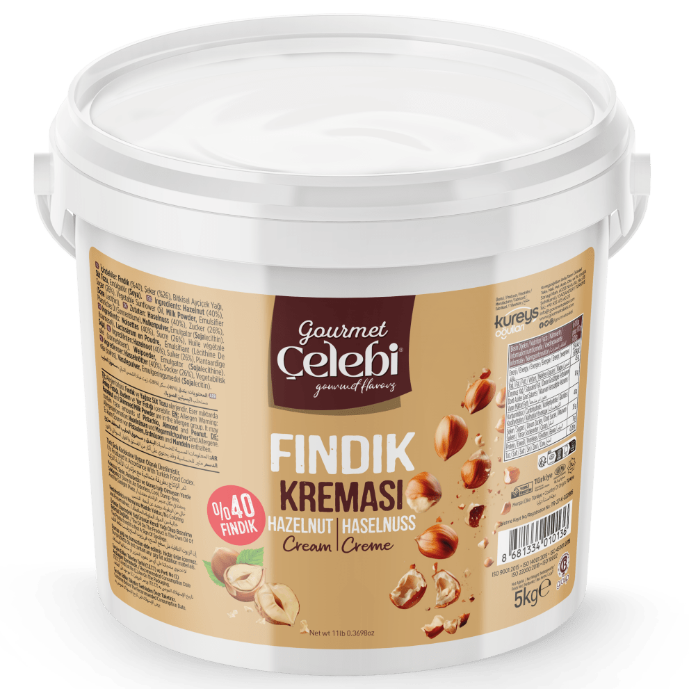 Celebiogullari Professional Hazelnut Cream (40% Hazelnut) - 500g, 1kg & 5kg Buckets - TryAladdin