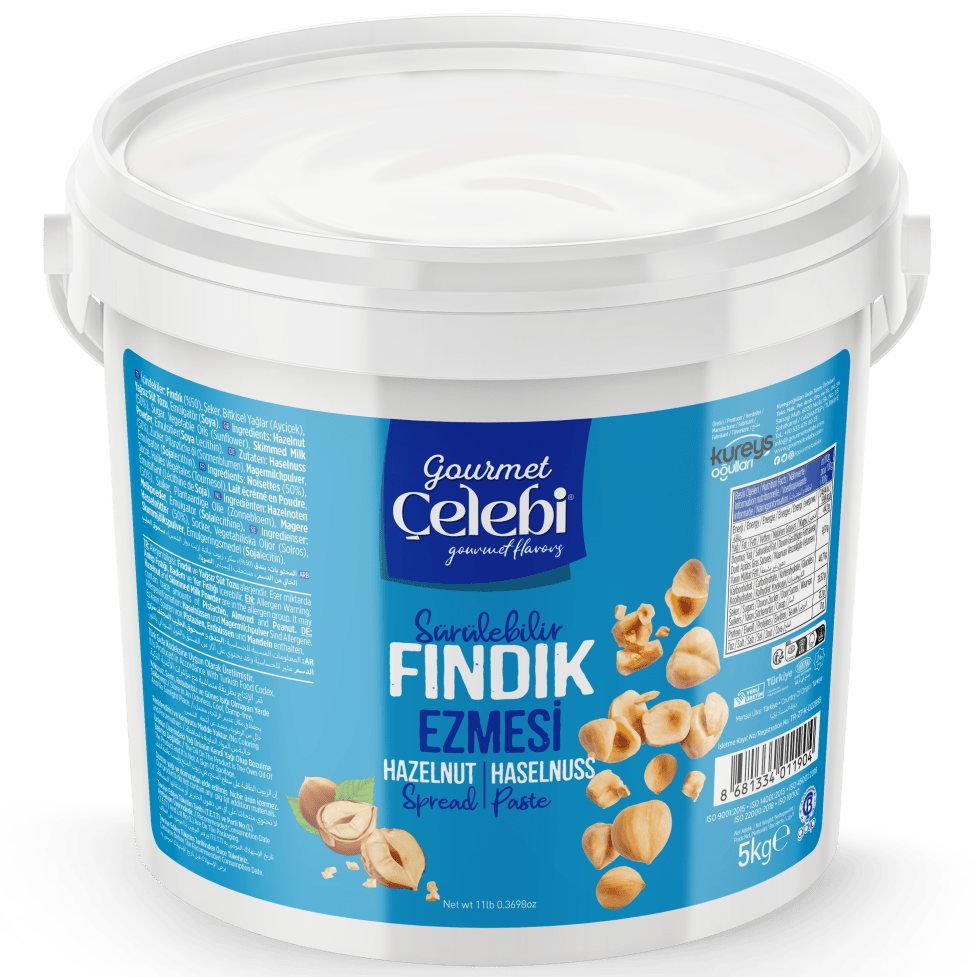 Celebiogullari Professional Hazelnut Spread (50% Hazelnut) - 500g, 1kg & 5kg Buckets - TryAladdin