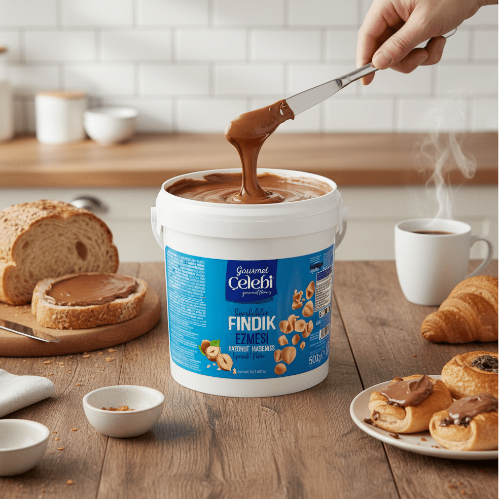 Celebiogullari Professional Hazelnut Spread (50% Hazelnut) - 500g, 1kg & 5kg Buckets - TryAladdin