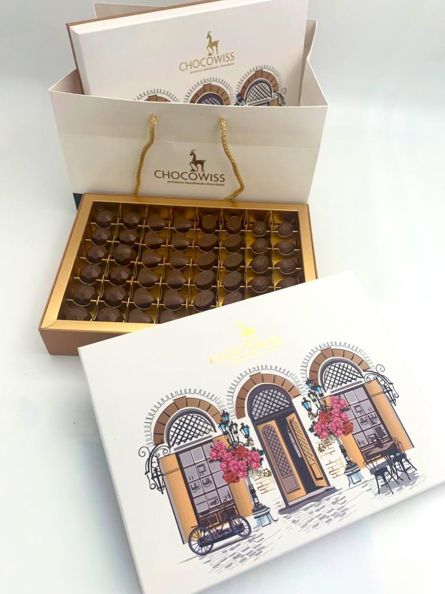 Chocowiss Premium 'Boutique' Assortment - Dubai - Style Pistachio & Kadaif Pralines - 550g - TryAladdin