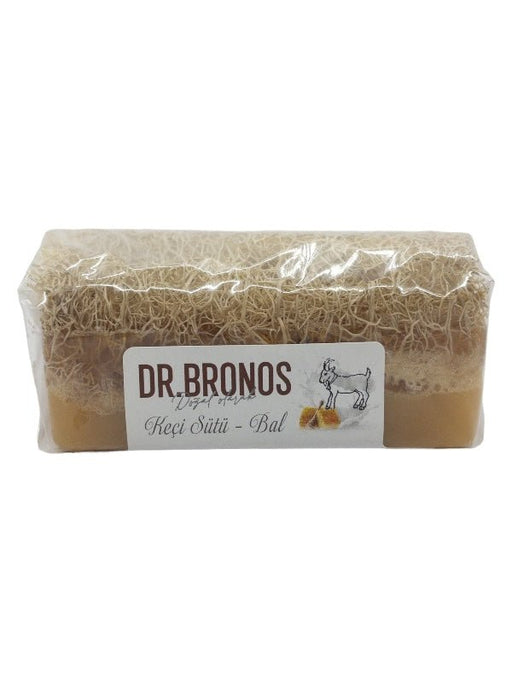 Dr. Bronos | Goat Milk and Honey Soap with Natural Pumpkin Loofah