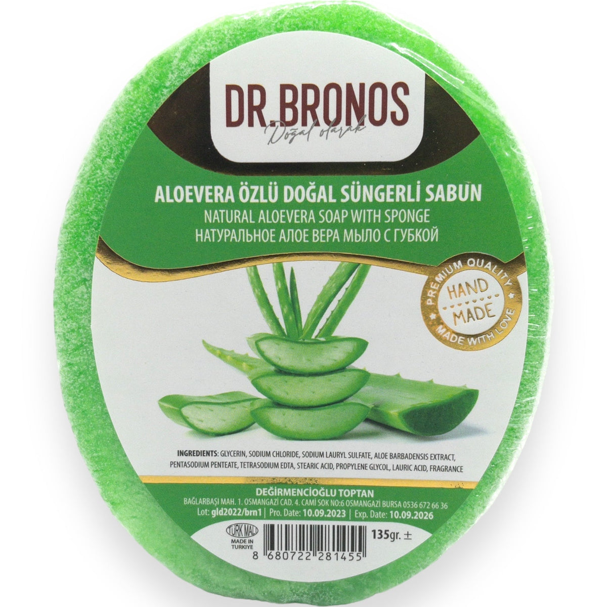 Dr. Bronos | Natural Aloevera Soap with Sponge