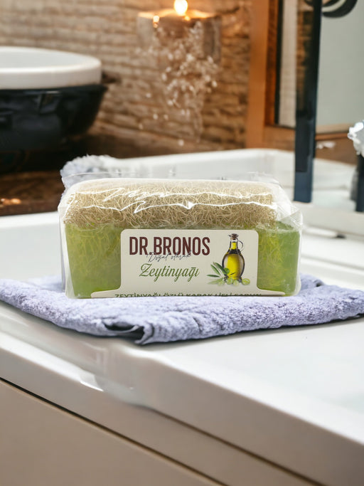Dr. Bronos | Olive Oil Soap with Natural Pumpkin Loofah