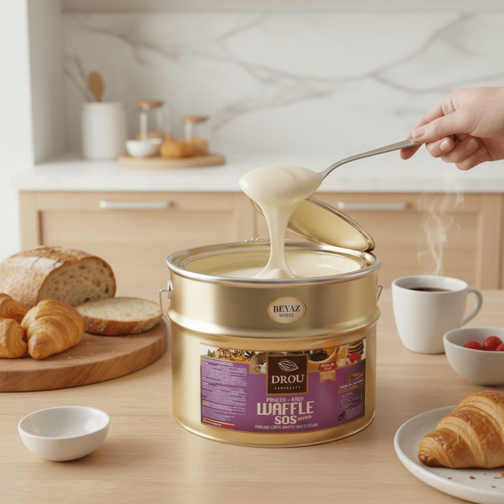 Drou White Chocolate Sauce for Waffle, Crepe & Pancake (10kg) - TryAladdin