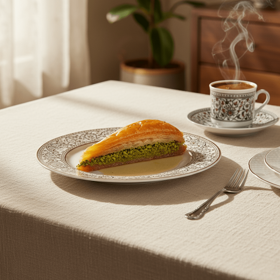 Kocak Gourmet Wedge - Cut Antep Pistachio Baklava (Carrot Slice Style) - 1kg - TryAladdin