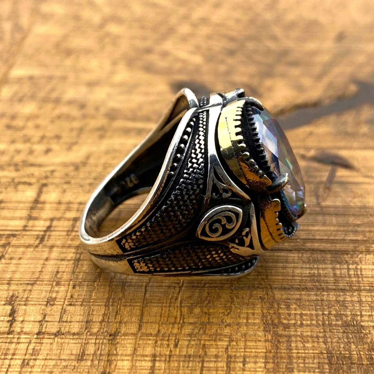 Men's Mystic Topaz Ring - TryAladdin