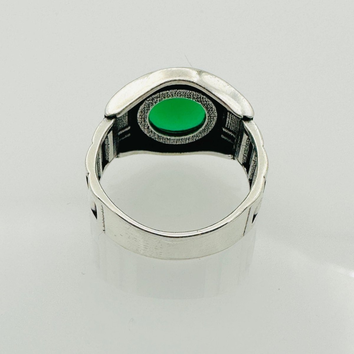 Men's Turkish Turquoise Square Silver Ring - TryAladdin