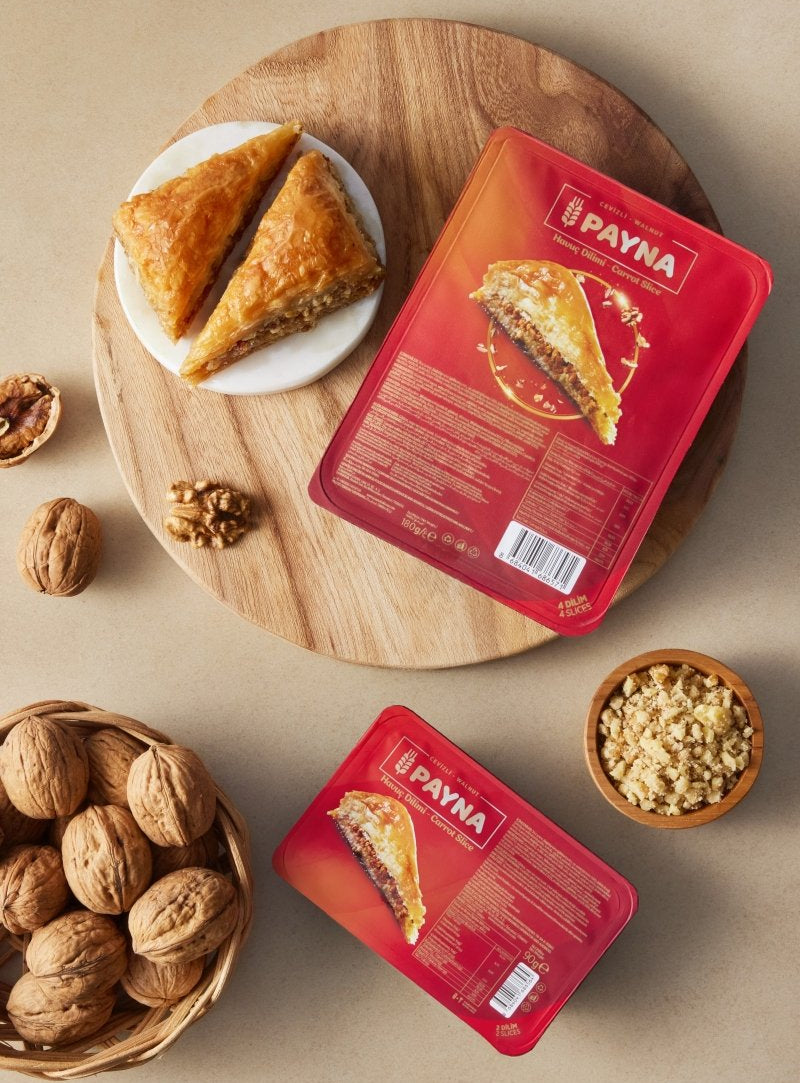 Packaged Carrot Slice Baklava with Walnut - 4 Slices - TryAladdin