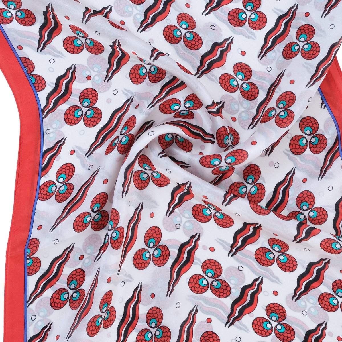 Cintemani Breathable Silk Scarf in Vibrant Red Color - TryAladdin