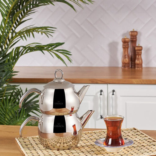 Karaca Adelya Induction Base Mini Metal Kettle Set Karaca Coffee & Tea Pots