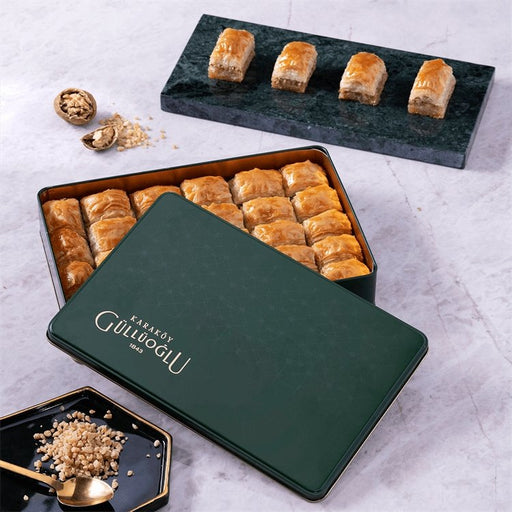 Karakoy Gulluoglu | Baklava with Walnut in Metal Gift Box Karakoy Gulluoglu Turkish Baklava