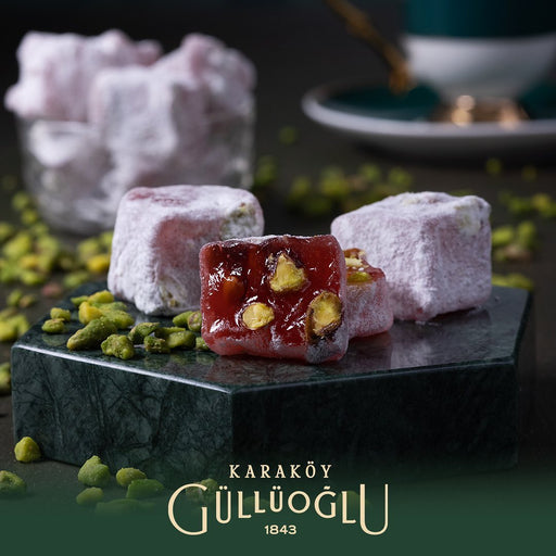Karakoy Gulluoglu | Turkish Delight with Pomegranate and Pistachio Karakoy Gulluoglu Turkish Delight