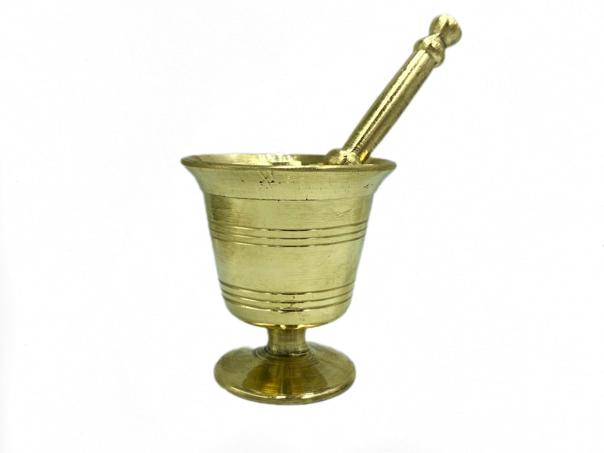 Lavina | Gold Color Bronze Mortar and Pestle (8 cm) - TryAladdin