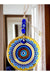Mixperi | Golden Glass Blue Motif Nazar Beaded Wall Ornament