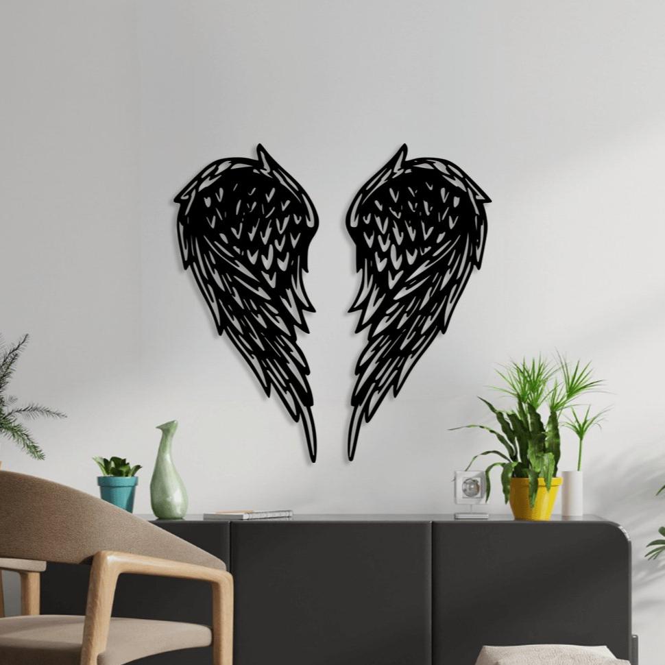 NR Dizayn | Angel Wings Decorative Metal Wall Art - TryAladdin