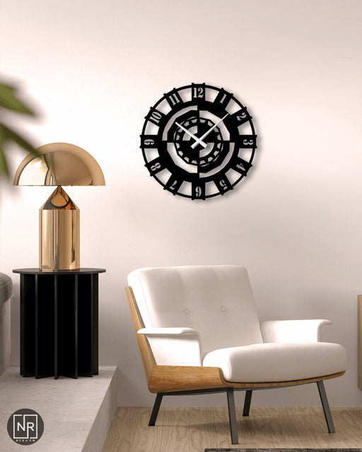 NR Dizayn | Decorative Metal Wall Clock with Mechanical Motifs NR Dizayn Wall Clocks