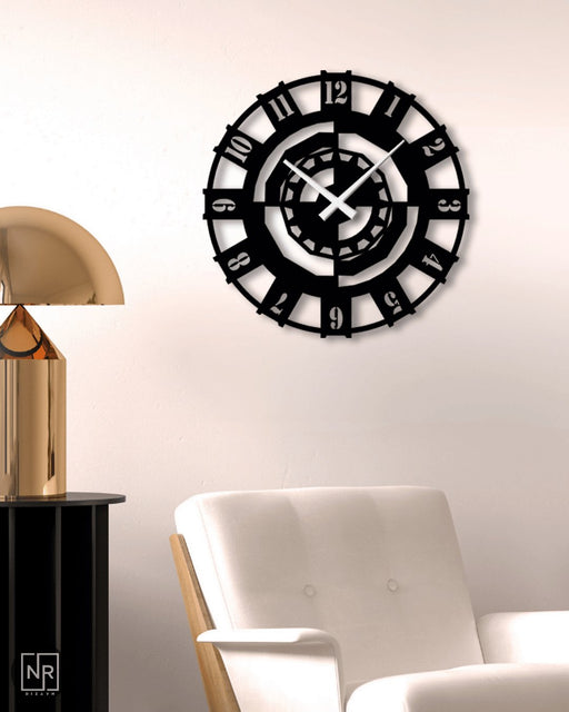 NR Dizayn | Decorative Metal Wall Clock with Mechanical Motifs