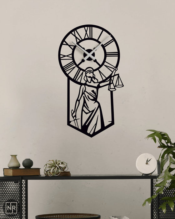 NR Dizayn | Justice Woman Decorative Metal Clock