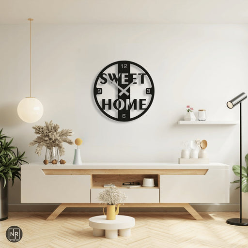 NR Dizayn | Sweet Home Metal Wall Clock NR Dizayn Wall Clocks