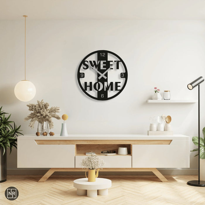 NR Dizayn | Sweet Home Metal Wall Clock