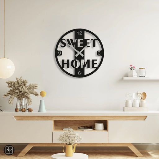 NR Dizayn | Sweet Home Metal Wall Clock NR Dizayn Wall Clocks