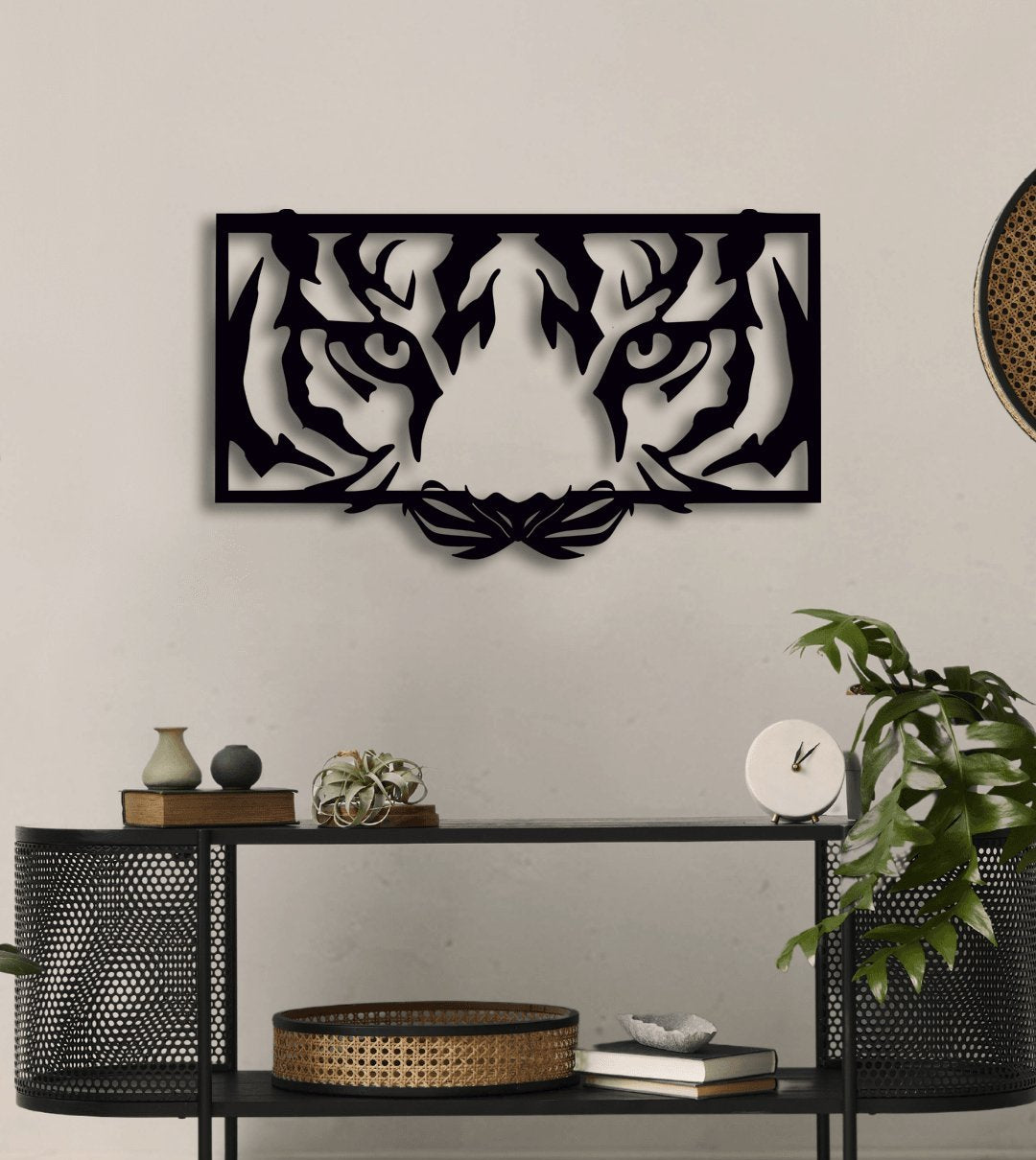NR Dizayn | Tiger Themed Decorative Metal Wall Art - TryAladdin