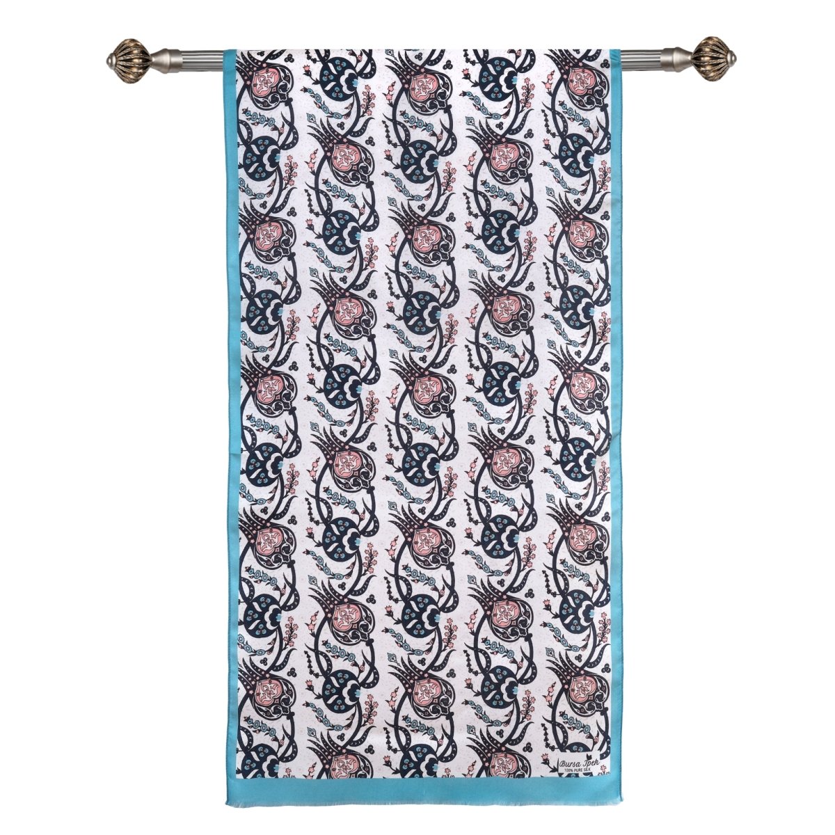 Sirali Lale Breathable Silk Scarf in Sapphire Blue Color - TryAladdin