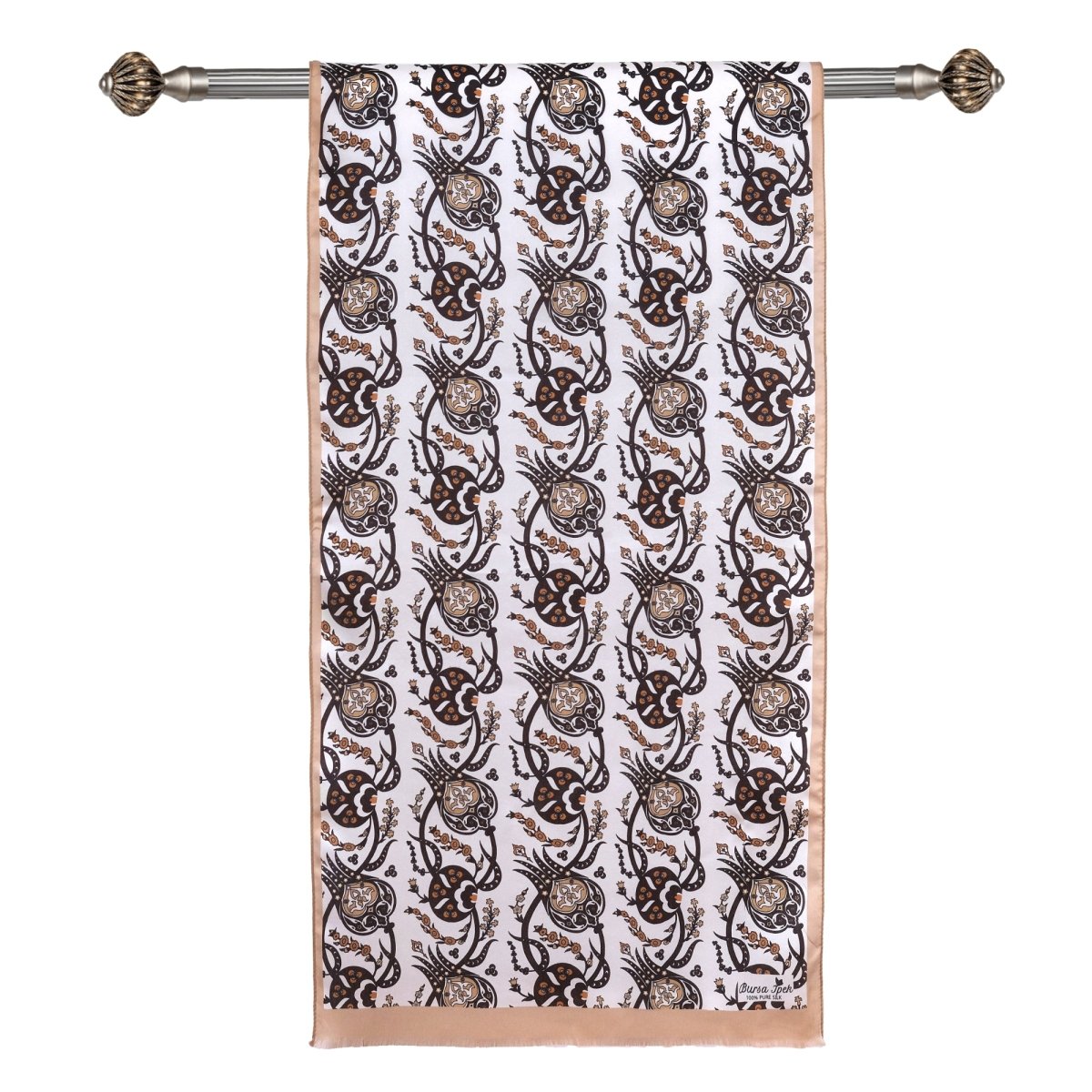 Sirali Lale Breathable Silk Scarf in Tumbleweed Brown Color - TryAladdin