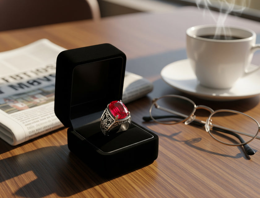 Where to Buy the Best and Authentic Men’s Ruby Rings – Aladdin