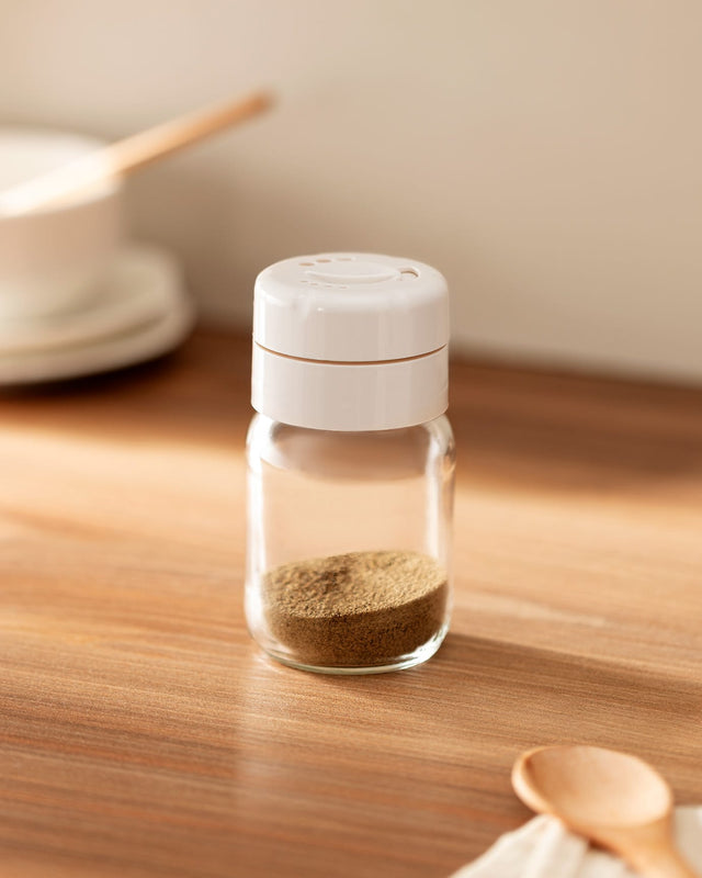 Airtight Glass Spice Jar 190ml - Small Food Storage Container for Herbs & Seasonings