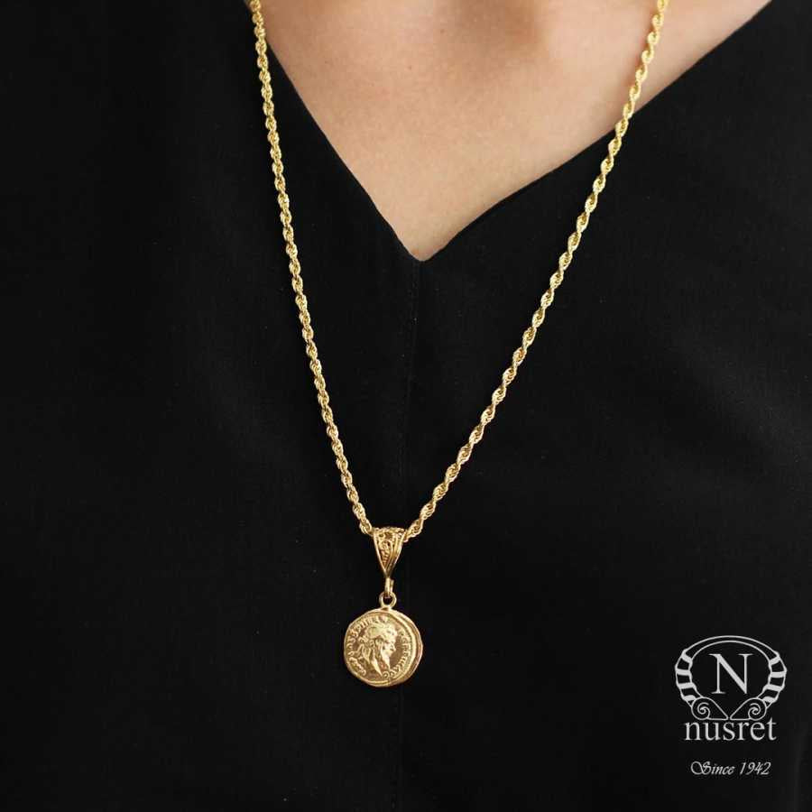 Premium Sterling Silver Publius Helvius Medallion Necklace