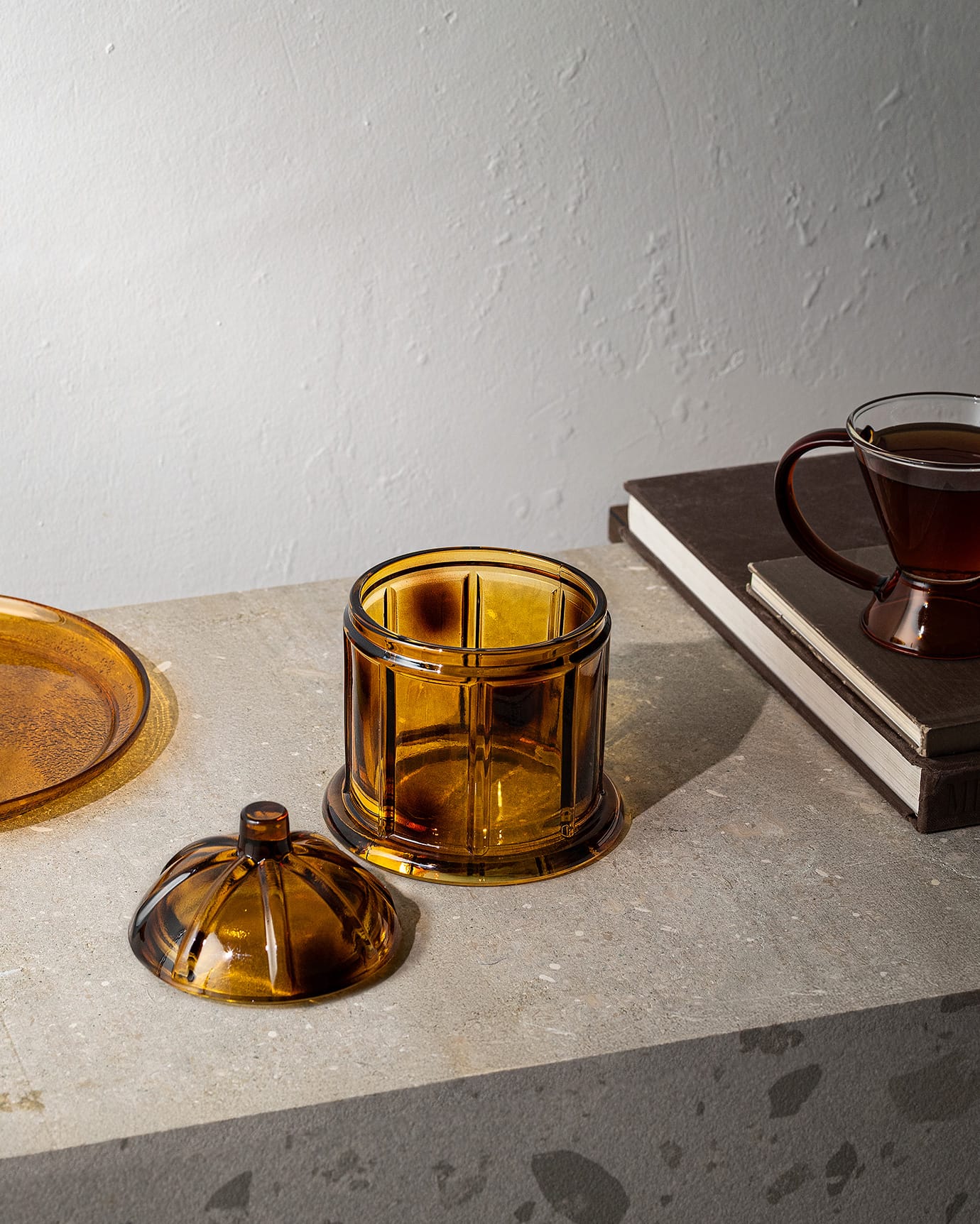 Elegant glas sukkerskål - Perfekt til moderne kaffe- og teservice