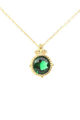Premium 925 Sterling Silver Emerald Necklace