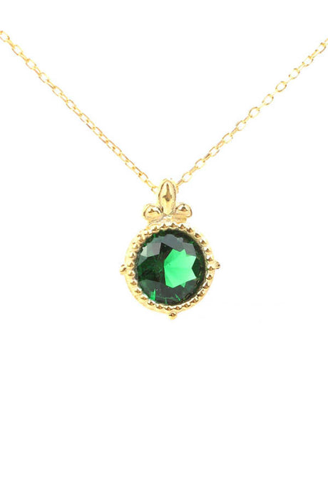 Premium 925 Sterling Silver Emerald Necklace
