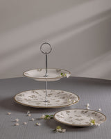 New Bone China 7-Piece Cookie Set - Elegant Fleur Design