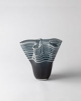 Artisan Handcrafted Glass Flower Vase - Medium Home Decor Accent