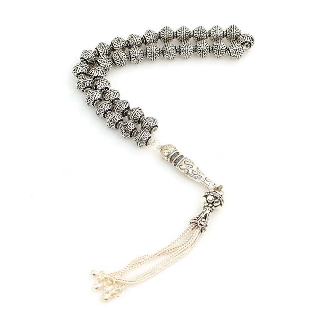 Artisan Crafted Sterling Silver Filigree Prayer Beads