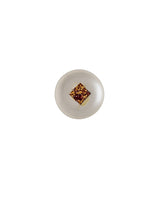 Glass Dessert Plate - Citron Motif Pearl Finish