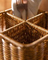 Natural Rattan Woven Organizer - Versatile Home Storage Basket