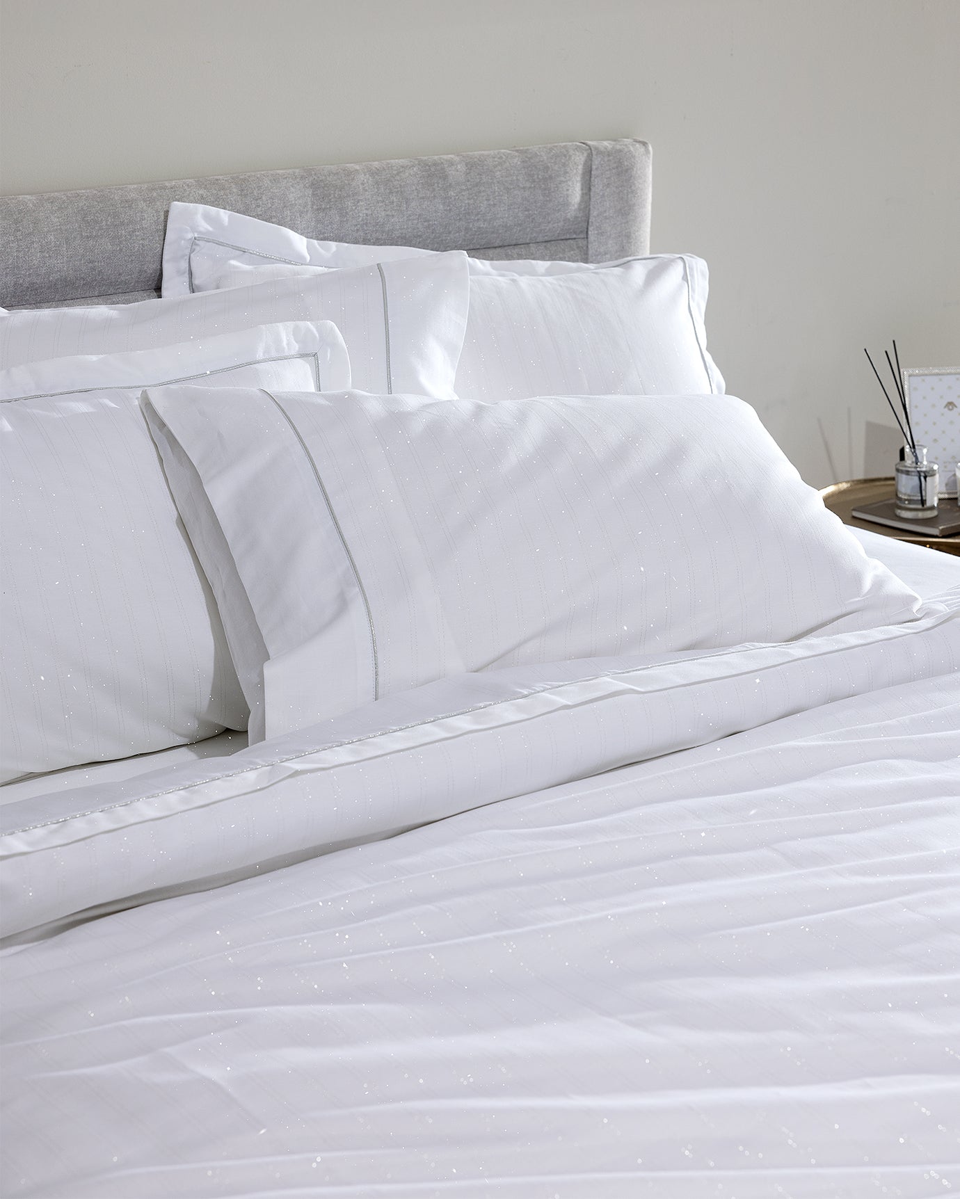 100% Cotton King Size Duvet Cover Set - Elegant Shimmer Sateen
