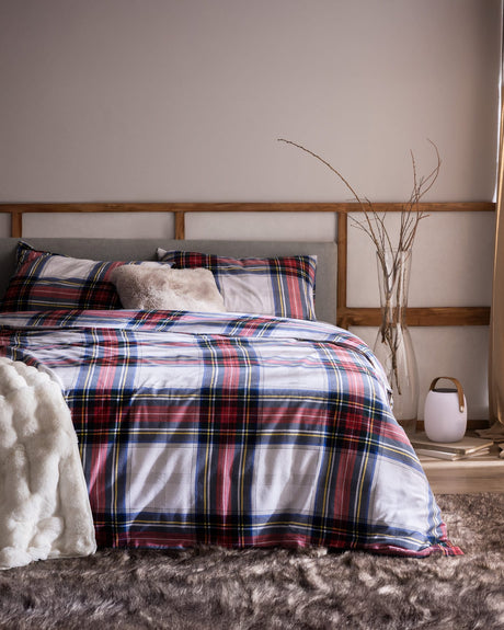 100% Cotton Flannel Double Duvet Cover Set - Cozy Softness