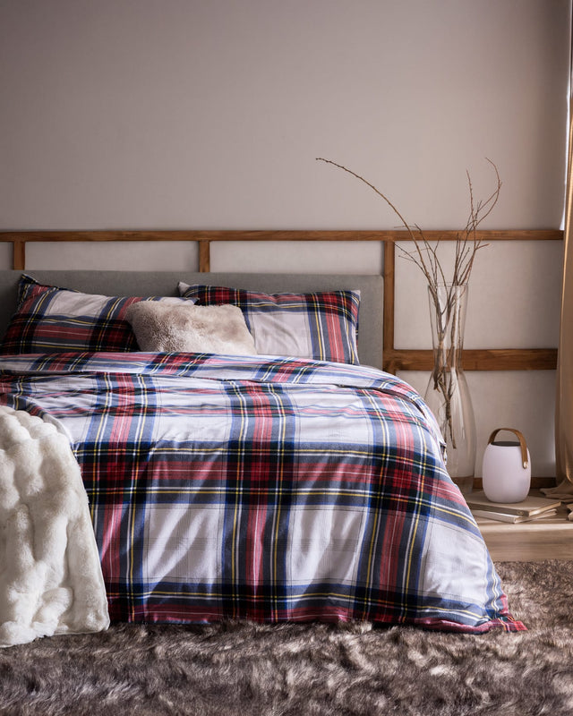 100% Cotton Flannel Double Duvet Cover Set - Cozy Softness