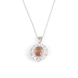 925 Sterling Silver Oval Zultanite & Zircon Entourage Necklace