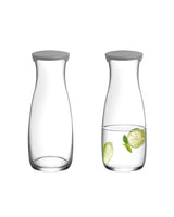 Clear Glass Lidded Carafe - Elegant Diamanta Design