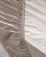 100% Cotton Ranforce King Size Fitted Sheet, Dark Beige