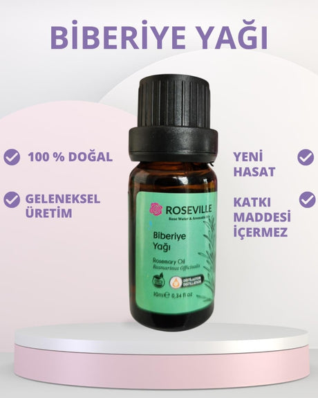 Pure Rosemary Essential Oil 10ml - 100% Natural Therapeutic Grade