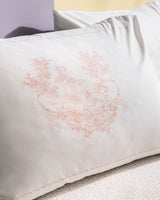 King Size 100% Cotton Pique Bedding Set, Blush Pink